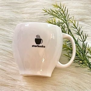 STARBUCKS 2004 Minimalist Coffee steam print Mug